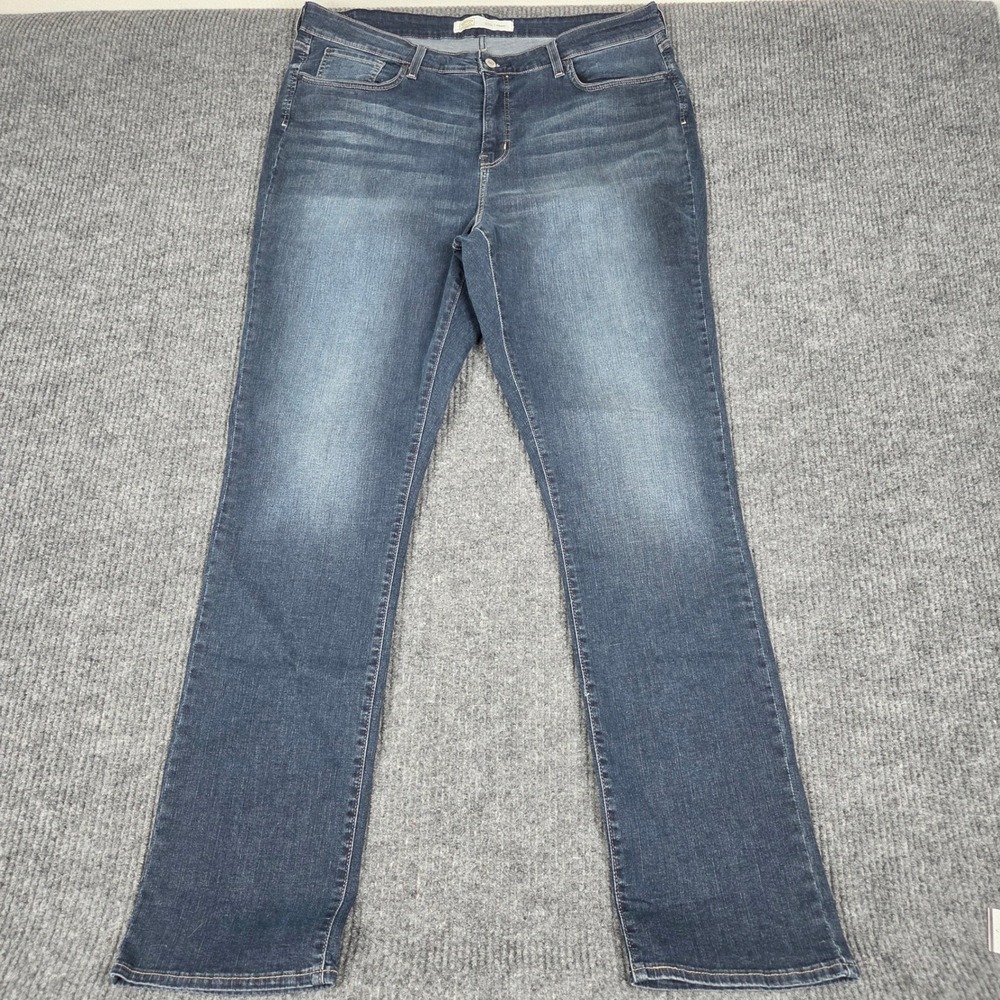 Signature by Levi Strauss Gold Totally Shaping Straight Jeans Blue 22L W36 L34